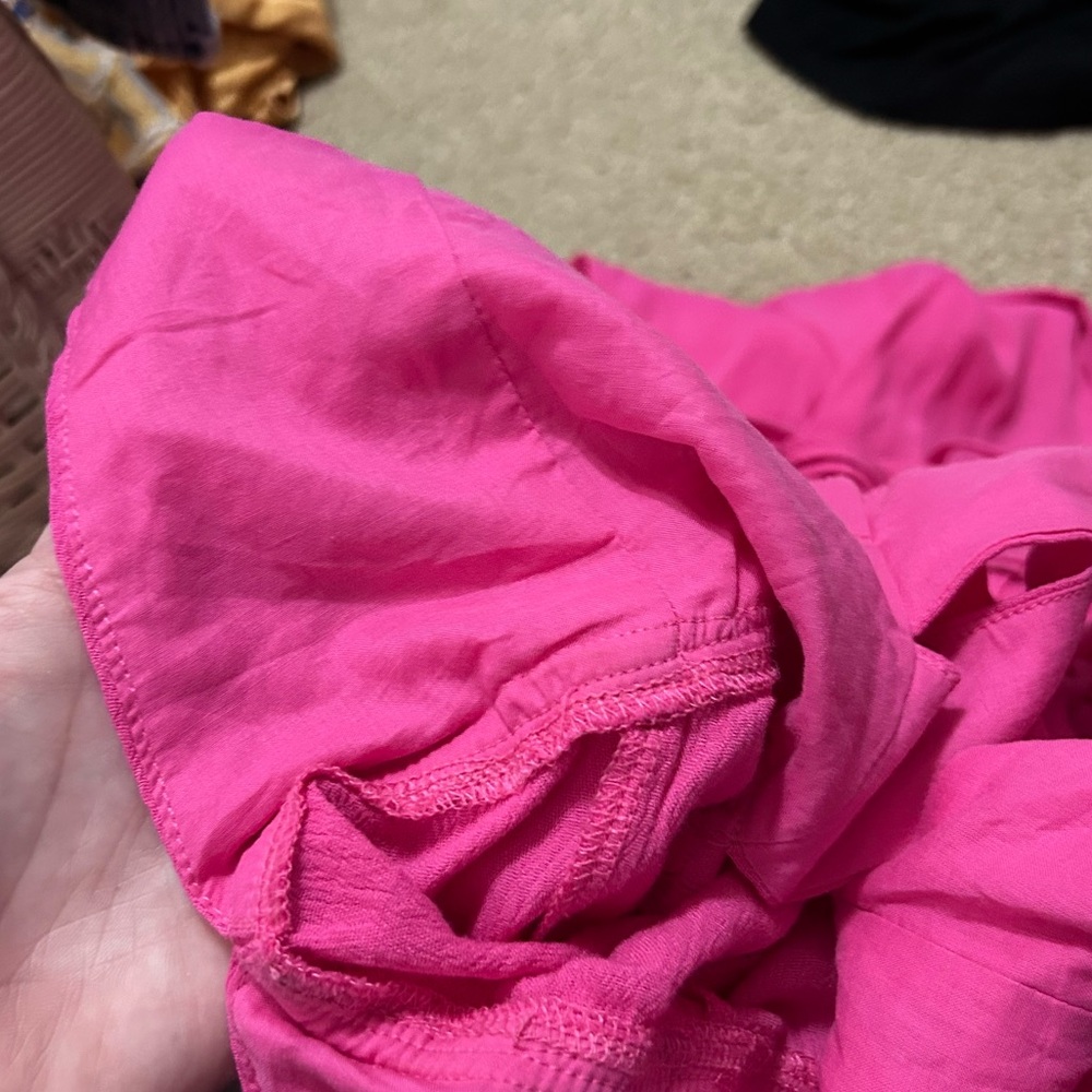 Super down Revolve hot pink halter dress with straps cutout back - Picture 3 of 14